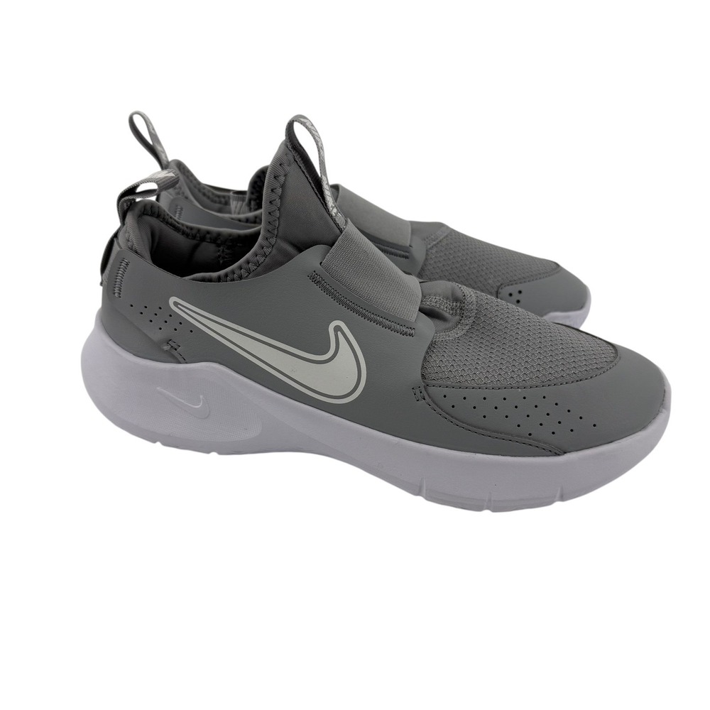 Nike Flex Runner Unisex Kids Slip‎ On Gray & White Athletic Shoes Size 5.5Y
